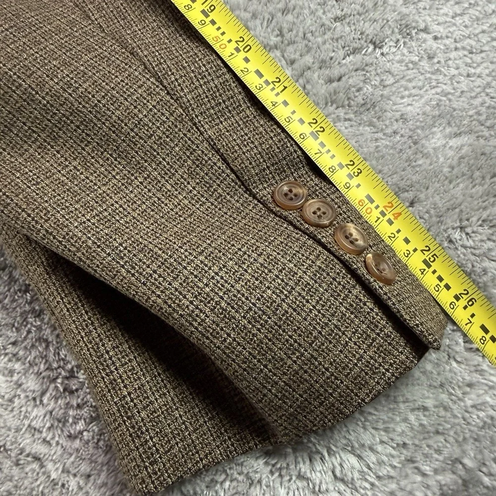 Hickey Freeman Nordstrom Mens 46L Brown Wool Silk Blazer Sport Coat Canterbury
